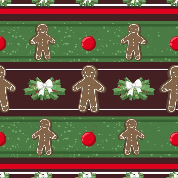 Christmas illüstrasyon desenle süslemeleri, gangerbread adam, tanımlama bilgileri, ağaç. Kullanım kartpostallar, duvar kağıtları, tekstil, scrapbooking, dekorasyon, davetiyeler, arka plan, tatil için.