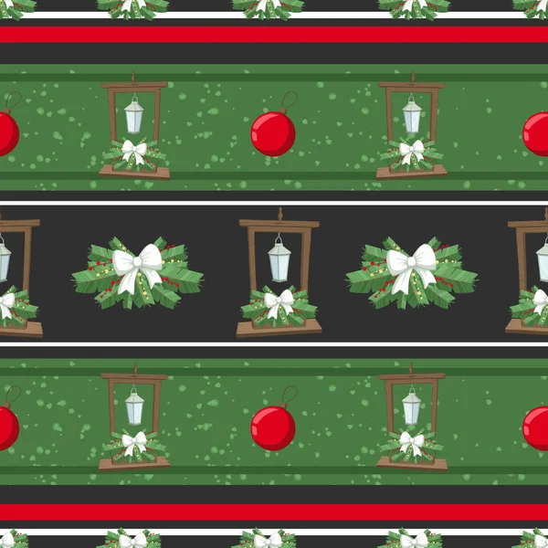 Christmas illüstrasyon desenle süslemeleri, ağaç, ışıklar, lamba. Kullanım kartpostallar, duvar kağıtları, tekstil, scrapbooking, dekorasyon, davetiyeler, arka plan, tatil için.