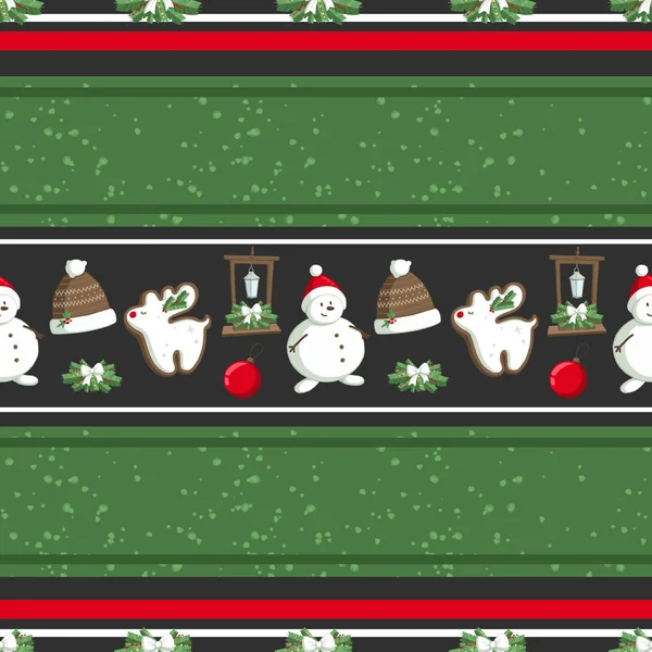 装飾品 雪だるまとクリスマス イラスト パターン ポストカード テキスタイル スクラップブッ キング 招待状 休日用 — ストック写真
