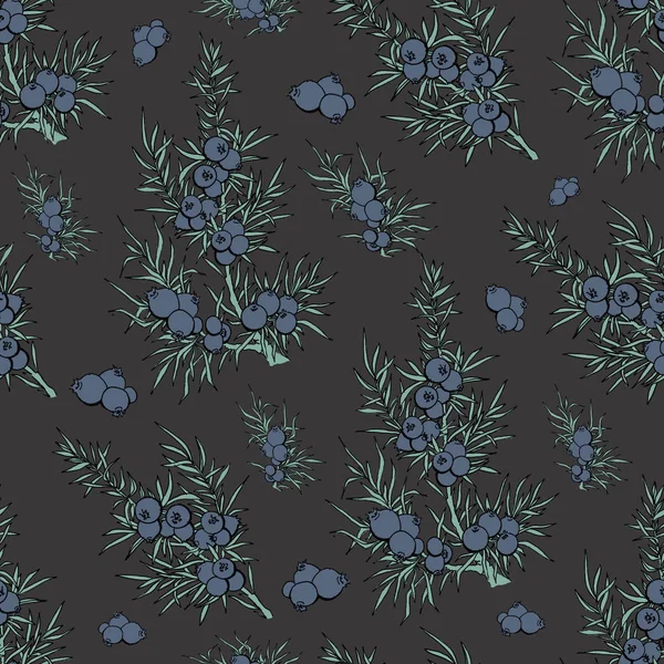 ardıç. çilek ve dalları. desen bitkiler ile. Evergreen. ardıç desenle. Kullanım arka plan, duvar kağıdı, kartları, davetiyeleri, kumaş için.