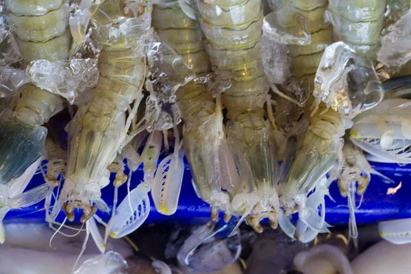 Vis Zeevruchten Een Markt Thailand — Stockfoto