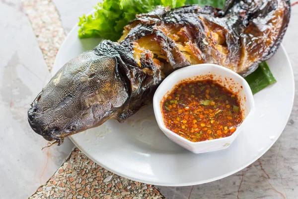 タイ食品マーケット 魚のグリルします ビジネス屋台の食べ物 — ストック写真