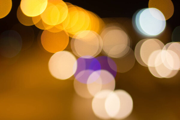 Abstract image of bokeh lights in the city.