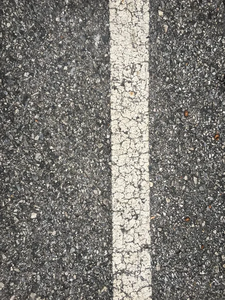 White Lines Asphalt Road Narrow Depth Field — Stock Photo, Image