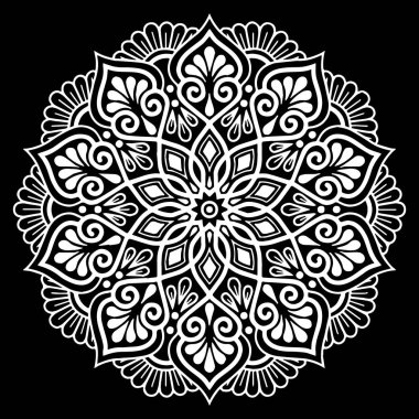 Mandala desen beyaz