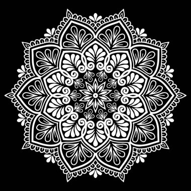Mandala desen beyaz