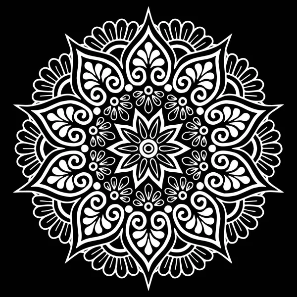 Mandala padrão branco — Vetor de Stock