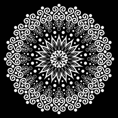 Mandala desen beyaz