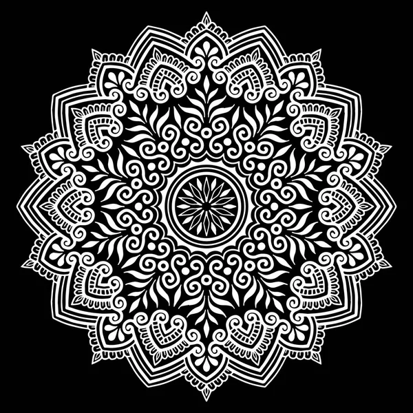 Mandala pattern white — Stock Vector