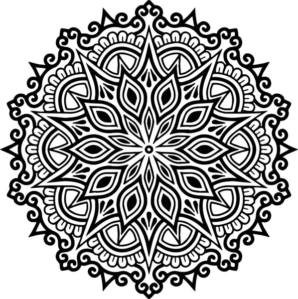 Mandala deseni siyah beyaz iyi ruh hali.