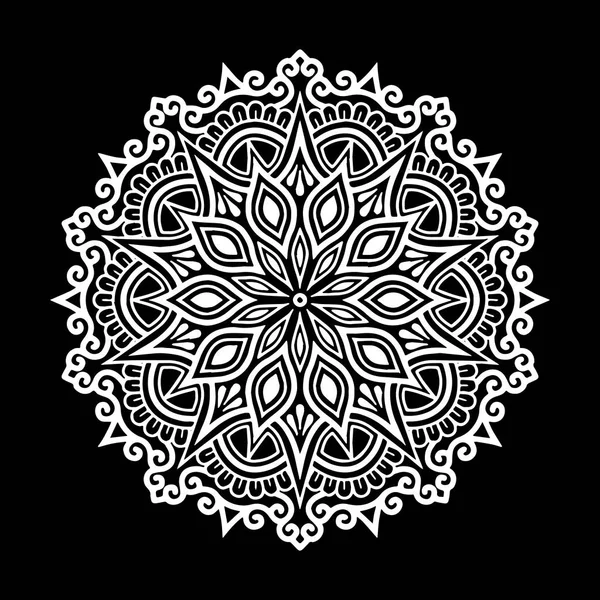 Mandala deseni siyah beyaz iyi ruh hali.