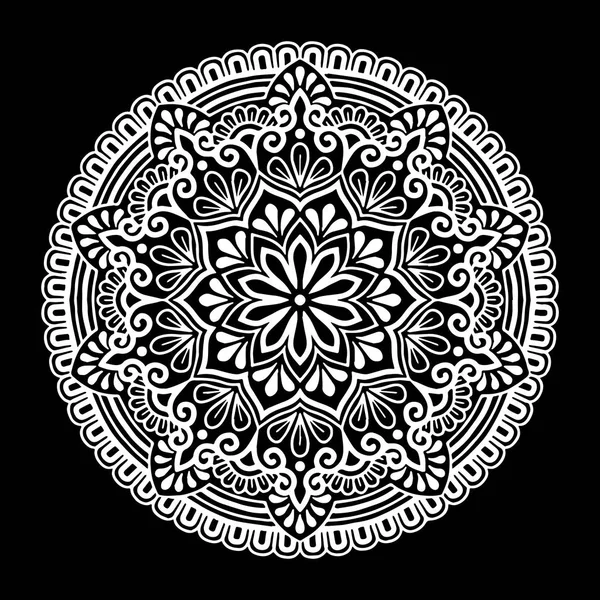Mandala deseni siyah beyaz iyi ruh hali.