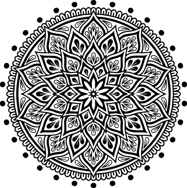 Mandala deseni siyah beyaz iyi ruh hali.