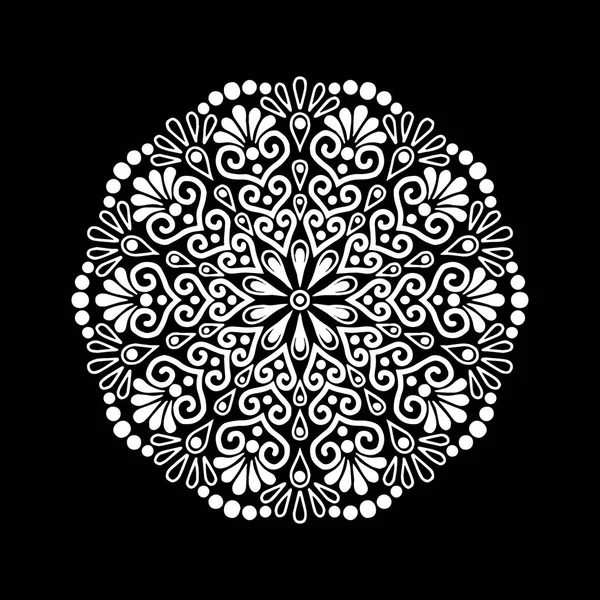 Mandala desen beyaz iyi bir ruh hali