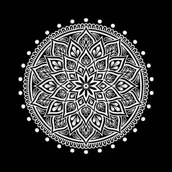 Mandala desen beyaz iyi bir ruh hali