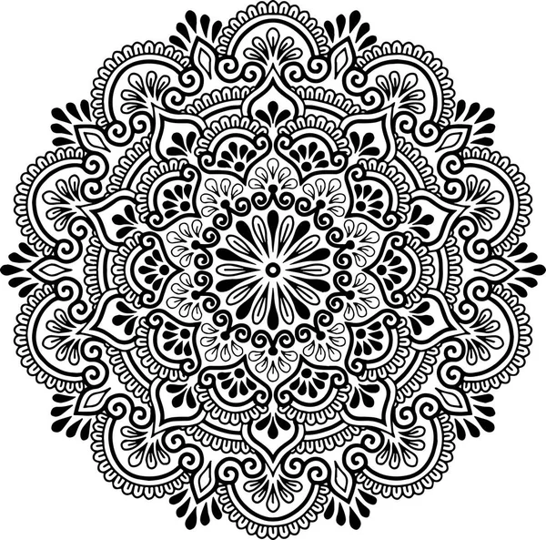 Mandala deseni siyah beyaz iyi ruh hali.