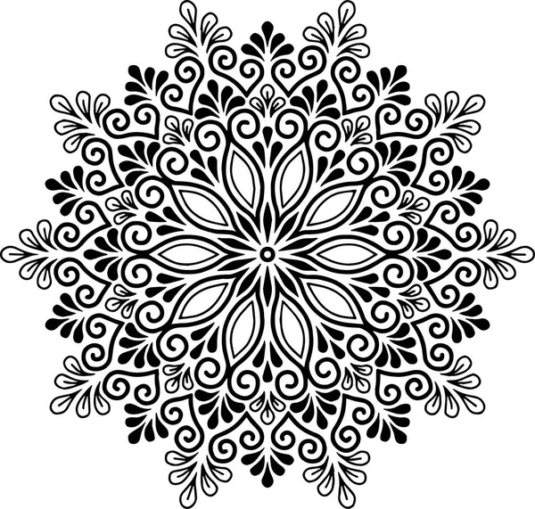 Mandala deseni siyah beyaz iyi ruh hali.