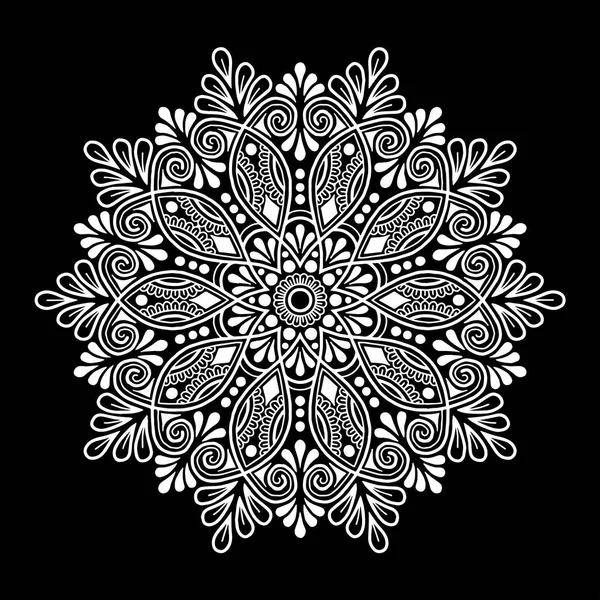 Mandala desen beyaz iyi bir ruh hali