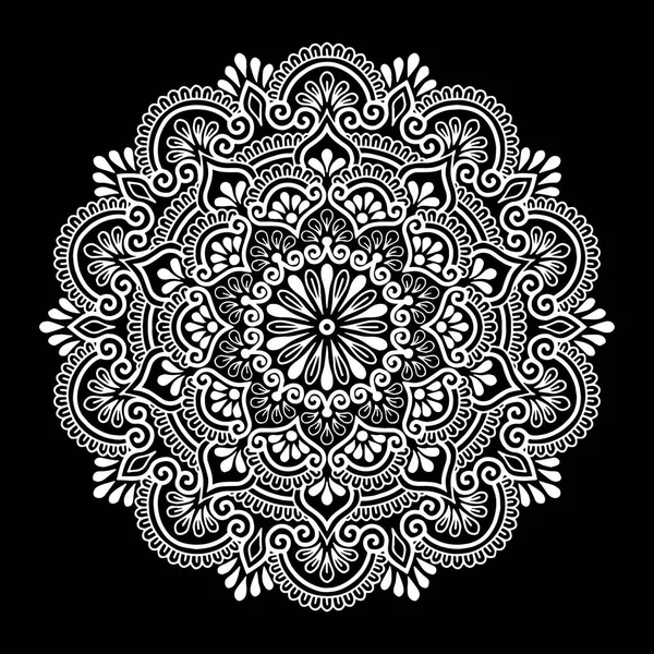 Mandala desen beyaz iyi bir ruh hali