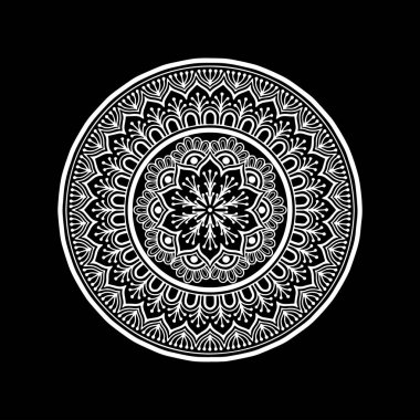 Mandala desen beyaz iyi bir ruh hali