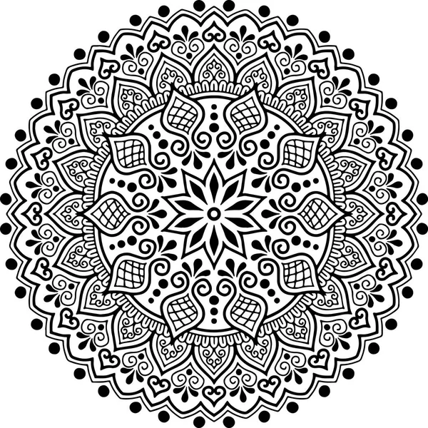 Mandala deseni siyah beyaz iyi ruh hali.