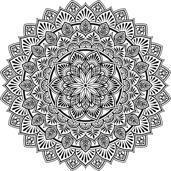Mandala deseni siyah beyaz iyi ruh hali.