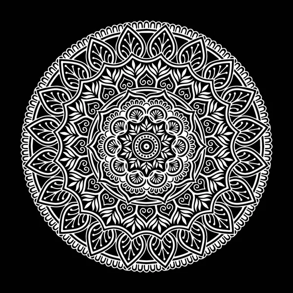 Mandala desen beyaz iyi bir ruh hali