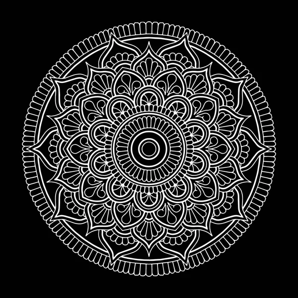 Mandala Pattern White Good Mood — Stock Vector