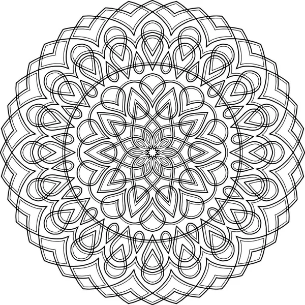 Figur Mandala För Att Färga Bra Humör — Stock vektor