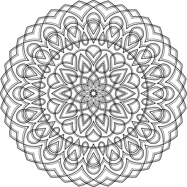 Figure Mandala Pour Colorier Bonne Humeur — Image vectorielle