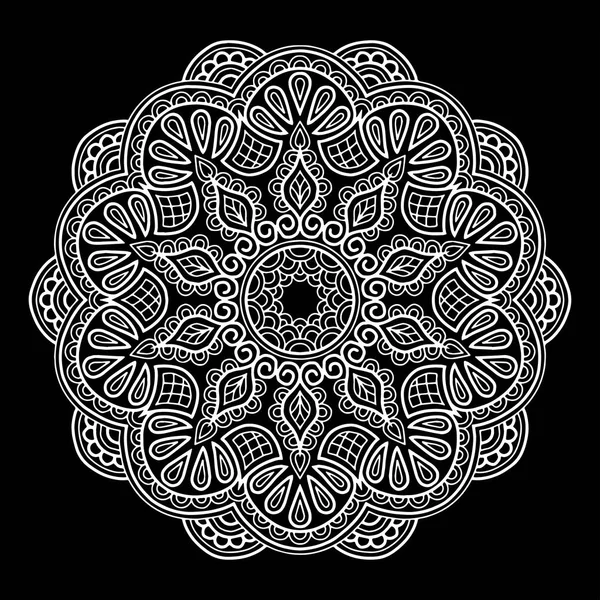 Mandala desen beyaz iyi bir ruh hali