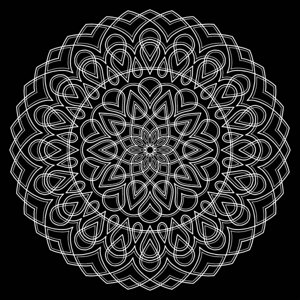 Mandala Modèle Blanc Bonne Humeur — Image vectorielle