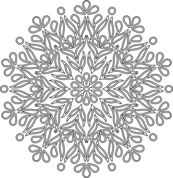 Figure Mandala Pour Colorier Bonne Humeur — Image vectorielle