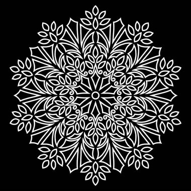 Mandala desen beyaz iyi bir ruh hali