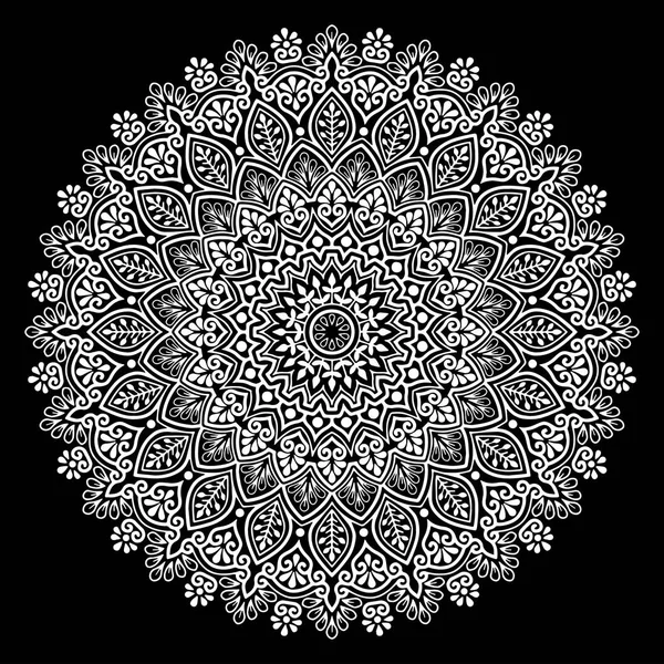 Mandala desen beyaz iyi bir ruh hali