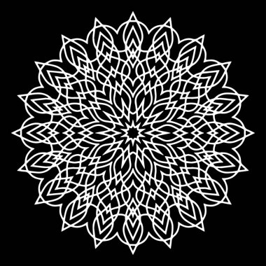 Mandala desen beyaz iyi bir ruh hali