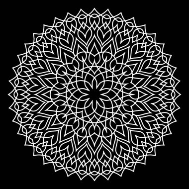 Mandala desen beyaz iyi bir ruh hali