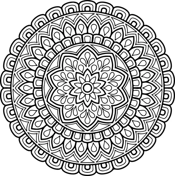 Figure Mandala Pour Colorier Bonne Humeur — Image vectorielle