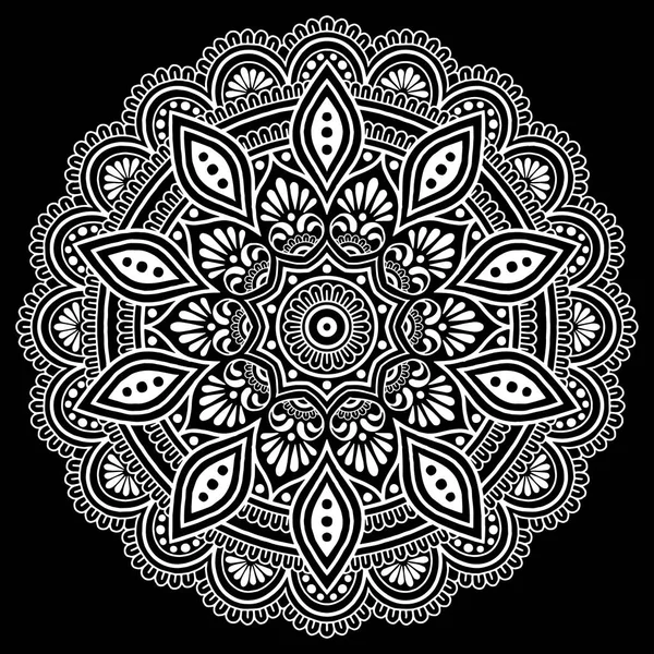 Mandala Pattern White Good Mood — Stock Vector
