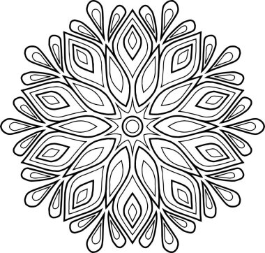İyi bir ruh hali boyama için şekil mandala