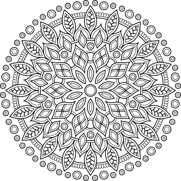 Ábra Mandala Színezés Hangulat — Stock Vector