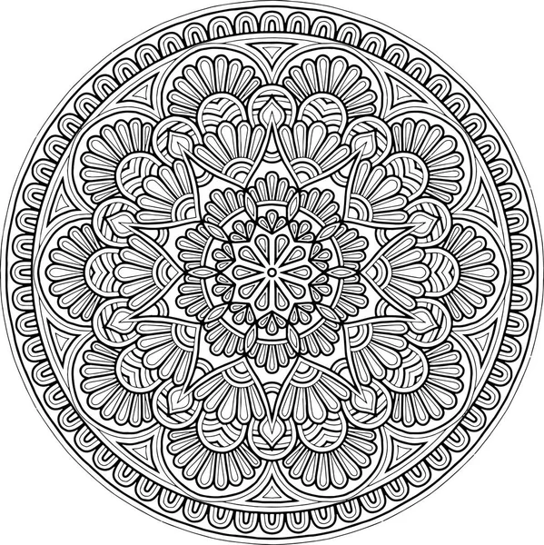 Figura Mandala Para Colorir Bom Humor — Vetor de Stock