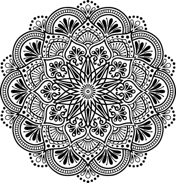 Mandala deseni siyah beyaz iyi ruh hali.