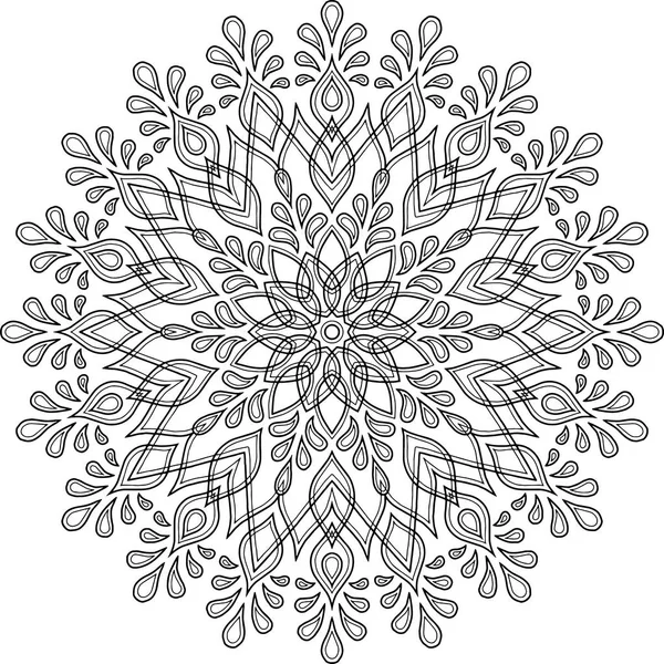 Figure Mandala Pour Colorier Bonne Humeur — Image vectorielle