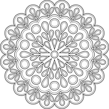 İyi bir ruh hali boyama için şekil mandala