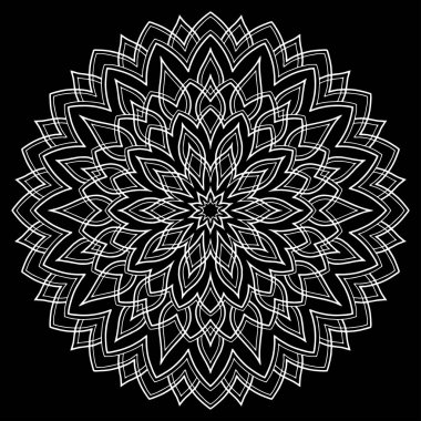 Mandala desen beyaz iyi bir ruh hali