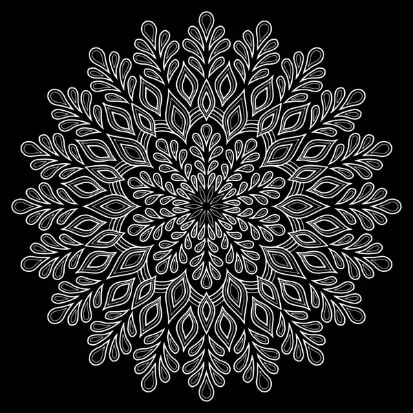 Patrón Mandala Blanco Buen Humor — Vector de stock