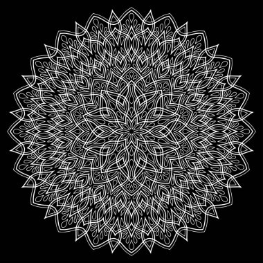 Mandala desen beyaz iyi bir ruh hali