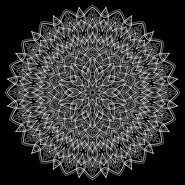 Mandala Modèle Blanc Bonne Humeur — Image vectorielle