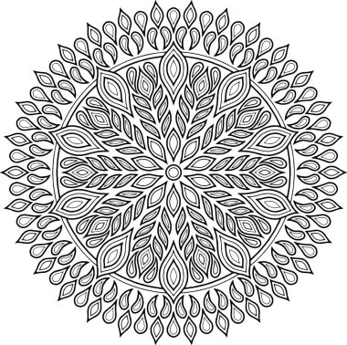 İyi bir ruh hali boyama için şekil mandala